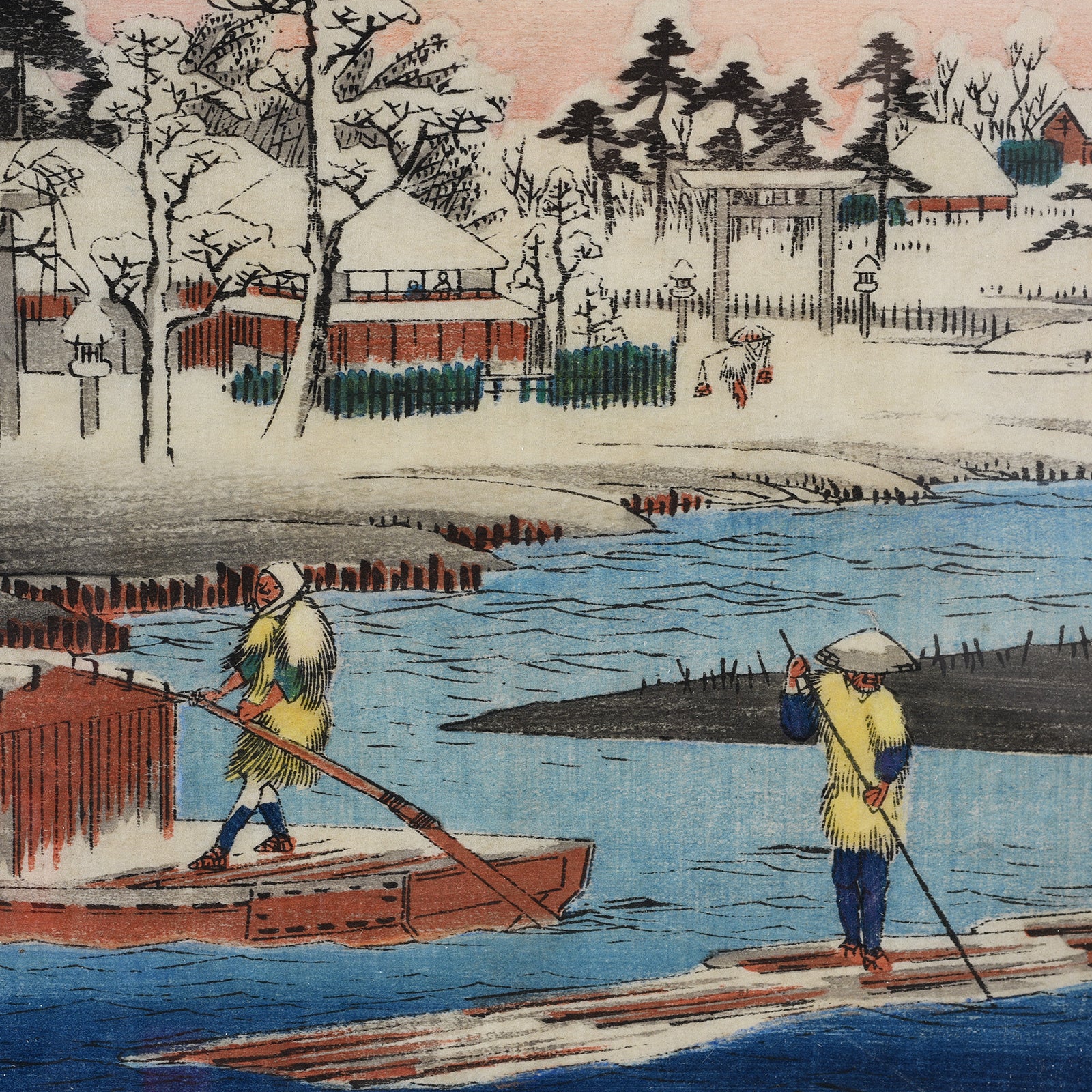 'Clear Weather After Snow At Massaki' Woodblock by Hiroshige - Image 2