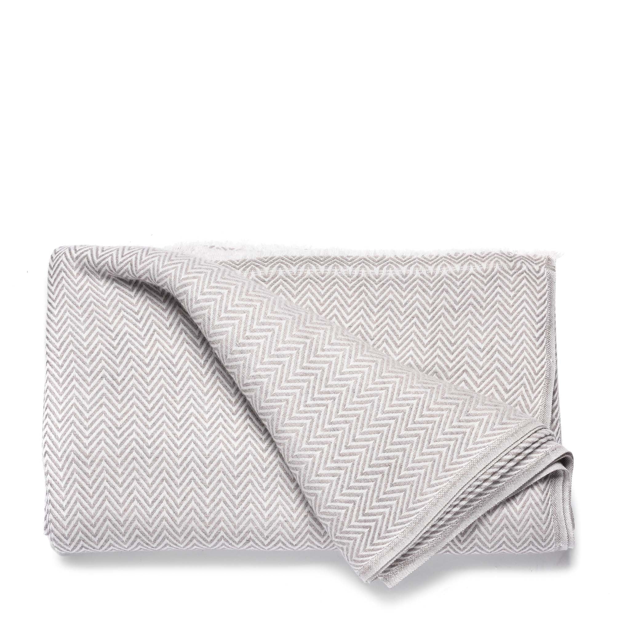 Wool Zig Zag Throw from Kashmir - Image 4