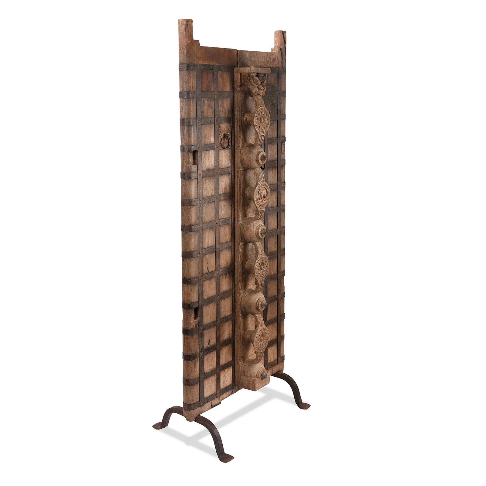 Carved Yali Door From Kerala - 19th Century - Image 6