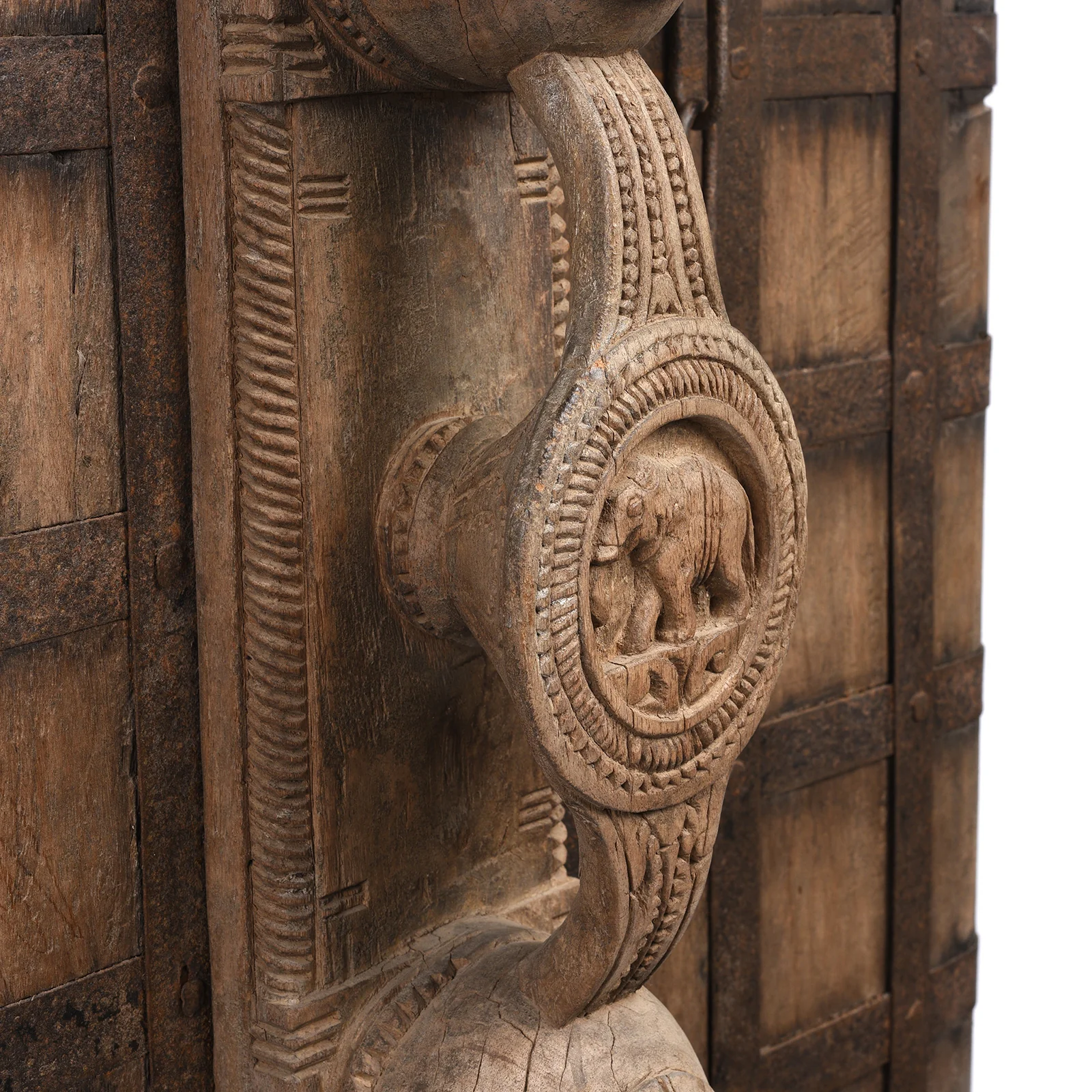 Carved Yali Door From Kerala - 19th Century - Image 7
