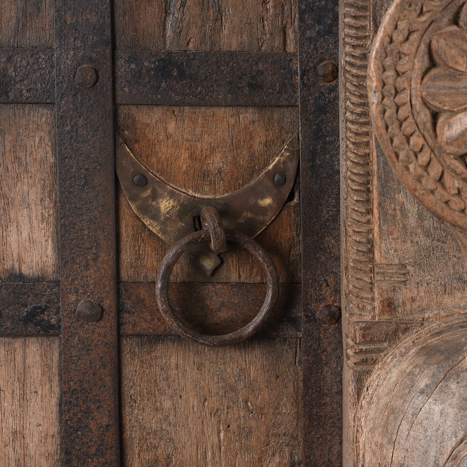 Carved Yali Door From Kerala - 19th Century - Image 9