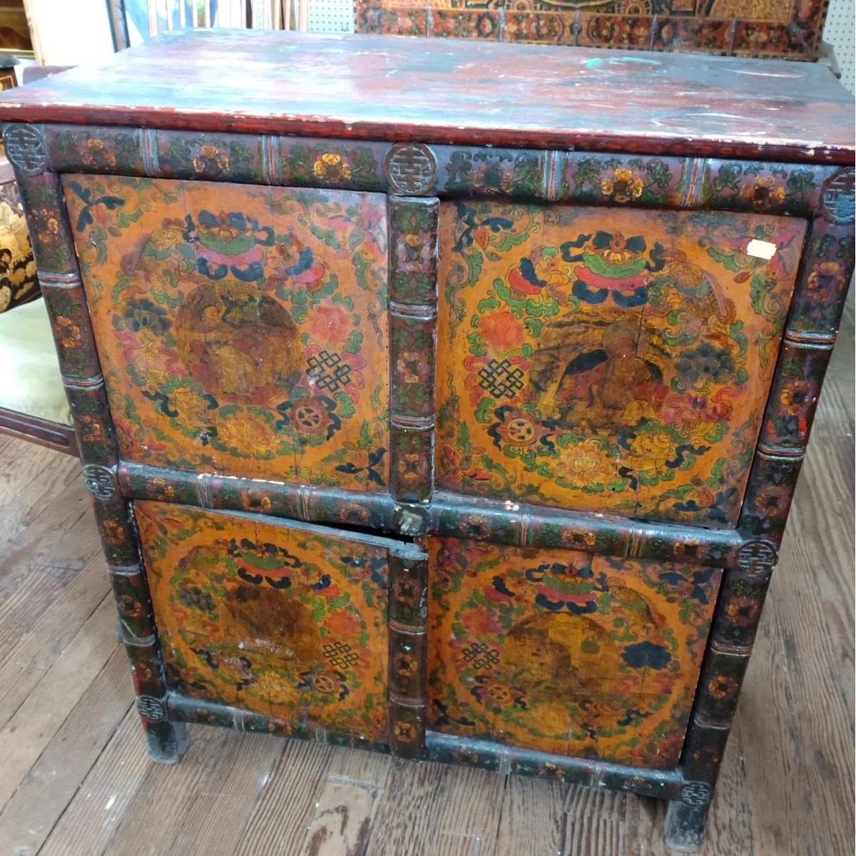 Painted Tibetan Altar Cabinet - Late 19th Century - Image 13